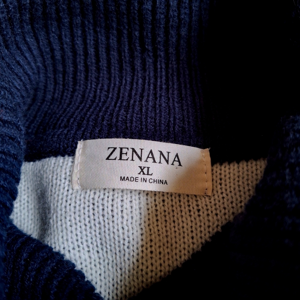 Zenana Blue Star Sweater - Picture 5 of 5